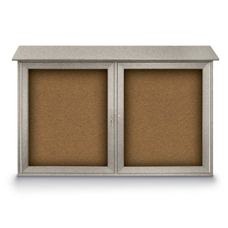 United Visual Products Indoor Enclosed Combo Board, 48"x36", Bronze Frame/Black Porc & Apricot UVCB4836BZ-BLKPORC-APRICOT